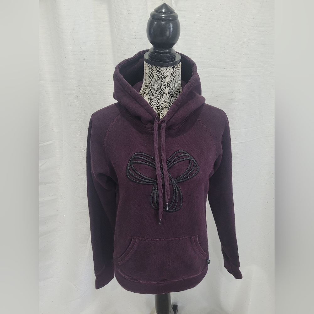 Aritzia TNA Womens Maroon Logo Hoodie Size Small.
